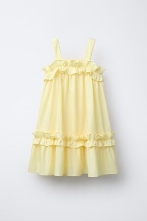 POPLIN DRESS WITH RUFFLES (LIGHT)