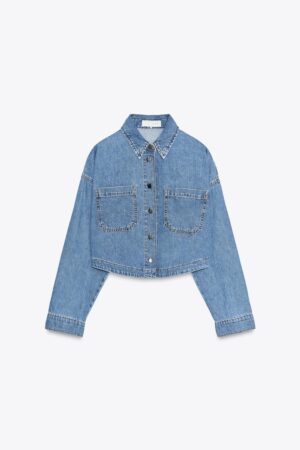 SHORT DENIM SHIRT (BLUE)