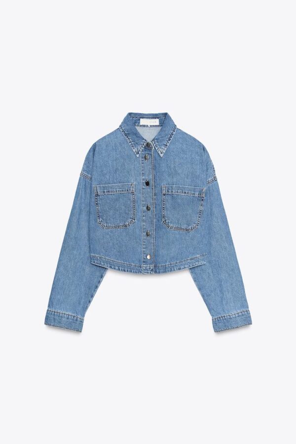 W3 SHORT DENIM SHIRT (BLUE)